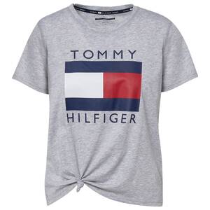 アメリカ発◆Tommy Hilfigerトミーヒルフィガー　ロゴ半袖Tシャツ　グレー