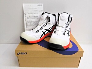 102Z802★【未使用品】asics/アシックス 安全靴 WINJOB CP304 BOA 1271A030-100 ホワイト/ブラック プロスニーカー 【26.0cm】 ①