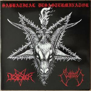 【2010年日独スプリット貴重盤/ブラッケンドスラッシュ/赤黒スプラッター盤】 DESASTER / SABBAT - Sabbatical Desasterminator