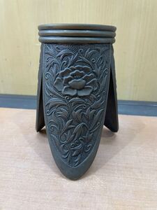 MB0102 花瓶 壺 花器 銅製？ 勝峰製 現状品 1125