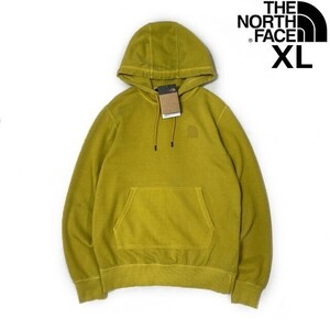 1円～!売切!【正規新品】THE NORTH FACE◆GARMENT DYE HOODIE プルオーバー パーカー US限定 ガーメントダイ 立体ロゴ(XL)黄 181130-10