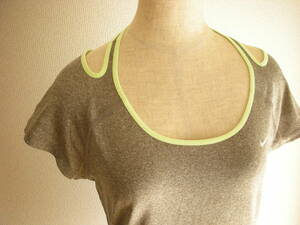 i314 DRI-FIT ナイキ NIKE L Ｔシャツ ナイキカットソー 半袖 半袖Tシャツ 肩開き ランニング ランニングウエア ジムウエア グレー