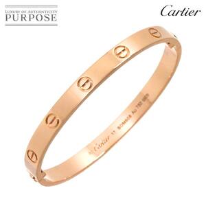 カルティエ Cartier ラブ ブレス #17 K18 PG ピンクゴールド 750 ブレスレット バングル Love Bracelet【証明書付き】 90252086