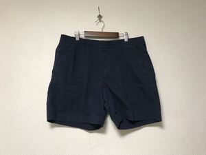 本物アバクロンビーアンドフィッチAbercrombie&FitchコットンイージーショートハーフパンツメンズサーフアメカジミリタリーL紺ネイビー