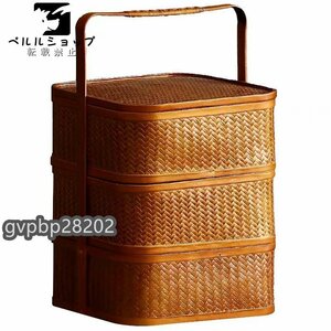 自然竹バスケット　収納バッグ普段使い良品 デザイン