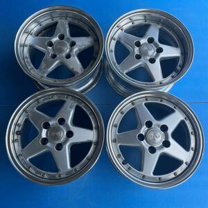 深リム　3ピース　SSR SHAWT スピードスター　15インチ　6.5JJ+34 7.5JJ+25 PCD114.3-5穴　ハブ径約74mm アルミホイール4本セット