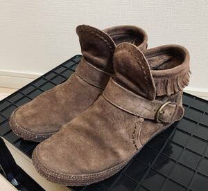 UGG ショートブーツ ムートンブーツ レディース アメリ ダークブラウン フリンジ スエード 22cm