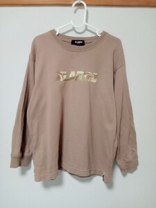 XLARGE KIDS(エクストララージ キッズ)迷彩ロゴ ビッグシルエット 長袖Tシャツ 120 