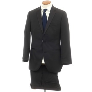 【中古】ヒューゴボス HUGO BOSS ウールポリエステル フォーマルスーツ ブラック【サイズ46】