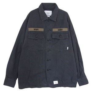 WTAPS ダブルタップス 19AW 192BRDT-SHM02 BUDS LS / SHIRT. COTTON. RIPSTOP リップストップ ミリタリー 長袖 シャツ【中古】