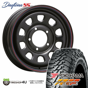 4本セット DAYTONA SS デイトナSS 16x6.0J 5/139.7 +0 BK ジオランダー M/T G003 215/70R16 ジムニーシエラ JB74 JB43 W