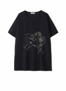 YOHJIYAMAMOTO POUR HOMME 朝倉優佳　天竺　抜染プリント半袖Tシャツ　03