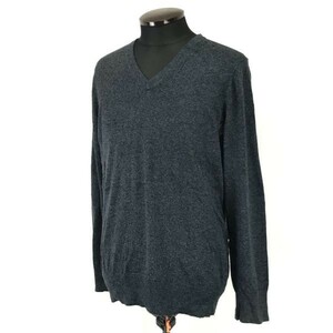 バナナリパブリック☆シルク75％/コットン＆カシミヤ/ニットセーター【メンズL/紺/navy】Banana Republic/Tops/Shirts/Sweater◇cBH383