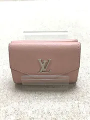 LOUIS VUITTON 3つ折り財布 レザー ピンク レディース M69813 スナップボタン緩み有