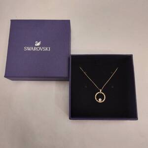 E121104◇SWAROVSKI スワロフスキー 箱付 Constella ペンダント ホワイト ローズゴールドトーン・プレーティング ネックレス 石取れあり◇