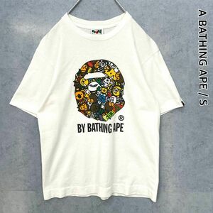 A BATHING APE　アベイシングエイプ　ベビーマイロ　サル　プリント　Tシャツ　レディース　Sサイズ　ホワイト