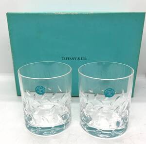 未使用☆TIFFANY＆Co　ティファニー　クリスタル　グラス　ペア　ロックグラス　ガラス食器/4902①‐358