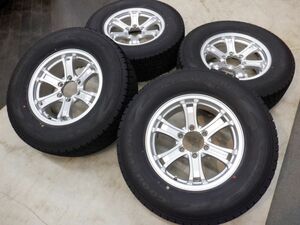 S 送料無料 バリ山 20年製 17 6H139.7 7.5J+25 グッドイヤー アイスナビ 275/65R17 ランクル プラド ハイラックス サーフ FJクルーザー