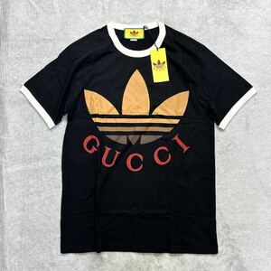 新品未使用 GUCCI XSサイズ adidas Originals グッチ アディダス オリジナルス Tシャツ 半袖 トレフォイル レア 人気 イタリア製 正規品