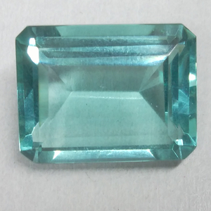 [23.80 ct] 合成アクアマリン エメラルドカット [3月誕生石] ルース 宝石 ジュエリー