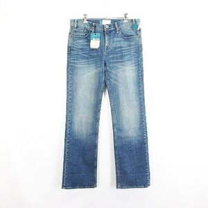 未使用品 ギャップ GAP デニム ジーンズ ボトムス ブーツカット BOY CUT ユーズド加工 ストレッチ 10 インディゴ ※EKM レディース