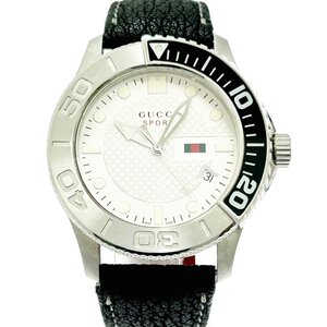 【1円スタート】GUCCI グッチ 126.2 Gタイムレス スポーツ SS シルバー系文字盤 クオーツ メンズ腕時計 335391