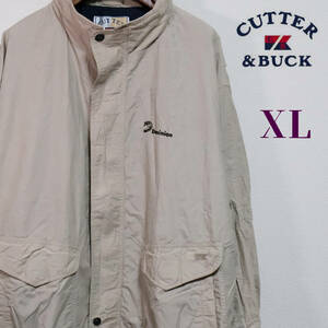 CUTTER & BUCK コットン&ナイロンブルゾン ジャケット XL カーキベージュ