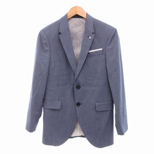 ザラマン ZARA MAN 美品 テーラードジャケット ブレザー 総裏地 46 S 青 ブルー /UO メンズ