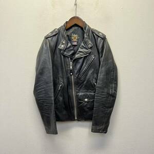 Schott 603US ONE STAR Leather Double Riders Jacket size 34 ショット 黒タグ ワンスター ダブルライダース レザージャケット 革ジャン