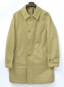 HABANOS ハバノス SOUTIEN COLLAR COAT ステンカラーコート M BEIGE ベージュ 比翼 TWILL ツイル HBNS