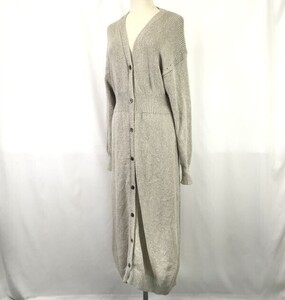 Plage/プラージュ☆ロングカーディガン/ニットワンピース【レディースL程度/beige/ベージュ】ラメ/Coat/Jacket/dress/ルドーム製◇zBH687