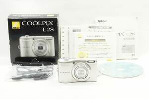 【適格請求書発行】美品 Nikon ニコン COOLPIX L28 コンパクトデジタルカメラ シルバー 元箱付【アルプスカメラ】240715b