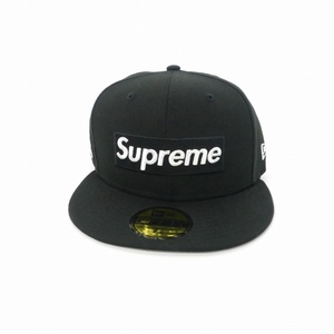 未使用品 シュプリーム SUPREME MLB Teams Box Logo New Era Black ニューエラ ボックスロゴ キャップ 7 3/8 58.7cm 黒 ブラック メンズ