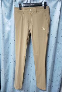 1PIU1UGUALE3 GOLF / LONG PANTS SLIM スリムフィット トラウザーパンツ ストレッチナイロン ベージュ 定価41,800円