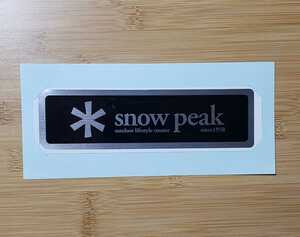 snow peak スノーピーク ロゴステッカー　メタリック(ブラック)大