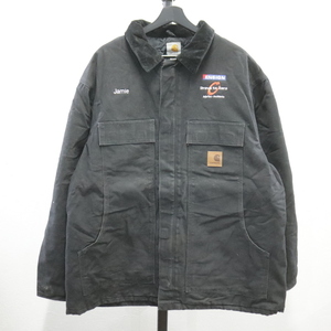 S60 2000年代製 カーハート CARHARTT ダック トラディショナルコート■00s 表記XLサイズ 黒 ブラック アメカジ ストリート BLK 古着卸 90s