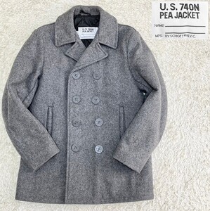 【USA製★】サイズ18(M〜L程度) Schott ピーコート/グレー◆U.S.740N PEA JACKET☆ショット (11)