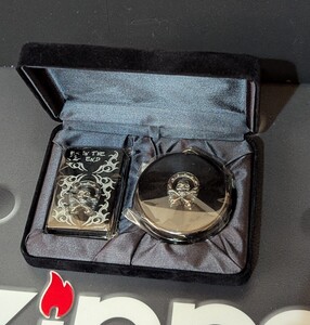 ZIPPO SKULL METAL ASHTRAY SET ジッポー スカルメタル 灰皿 セット ジッポ