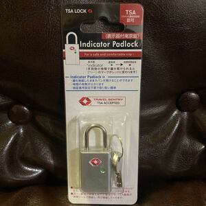 TSAインディケーターパッドロック シルバー 旅行 手荷物 施錠 TTC TSA LOCK 表示器付南京錠 アメリカ運輸保安局