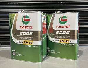 カストロール エッジ 5W-30 FE 4L×2缶 API/SP GF-6A CF Performance 全合成油 CASTROL EDGE 4輪車ガソリン/ディーゼルエンジン両用