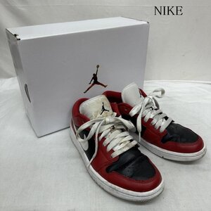 ナイキ WMNS Air Jordan 1 Low Chicago Flip DC0774-603 スニーカー 23.0cm 黒 / ブラック X 赤 / レッド