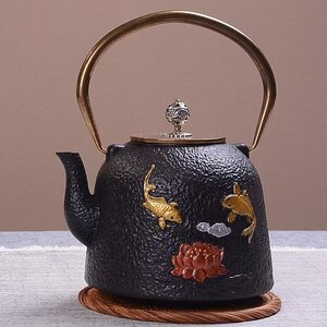 冬季セール★老鉄壺煮急須焼水筒無コーティングカンフー茶器 1.4L