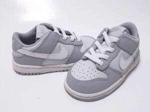 NIKE DUNK LOW TDE グレー ピュアプラチナム 16cm ナイキ ダンク ロー キッズ ベビー ベルクロ DH9761-001