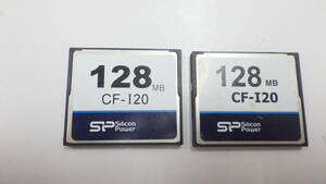 新入荷　Silicon Power コンパクトフラッシュ　CF-I20　128MB　2枚セット　中古動作品