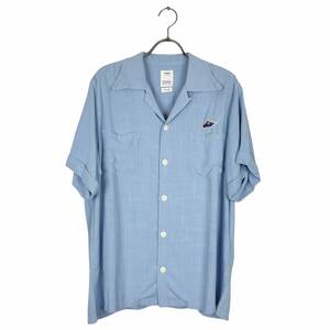 VISVIM(ビズビム) IRVING SHIRT S/S (SL RAYON) 19SS (blue)