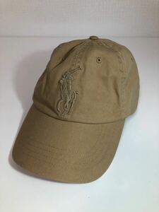 11-151 POLO RALPH LAUREN ポロ ラルフローレン 帽子 キャップ ベージュ コットン 綿 100% ワンサイズ 59cm