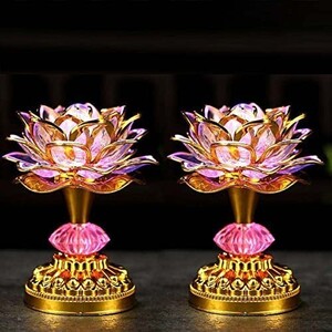 蓮華灯 蓮花 蓮の花 造花 光る蓮の花 仏花 新品 ロータス 蓮華 2個セット USB LED はすはな インテリア照明 お盆 仏具