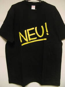 即決★新品バンドＴシャツ★ノイ★NEU!★ブラックボディ×イエロープリント★S/M/L/XLサイズ対応可能