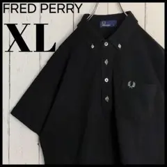 【希少サイズ】 FRED PERRY 刺繍ロゴ 美品 ポロシャツ XL