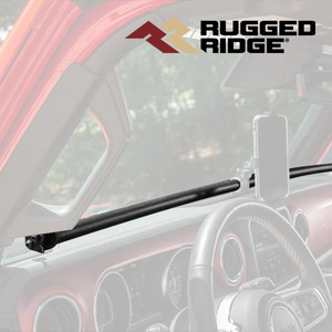 【Rugged Ridge 正規品】ダッシュバー 13551.36 スチールバー 電話ホルダー 携帯電話マウント ジープ JLラングラー JTグラディエーター